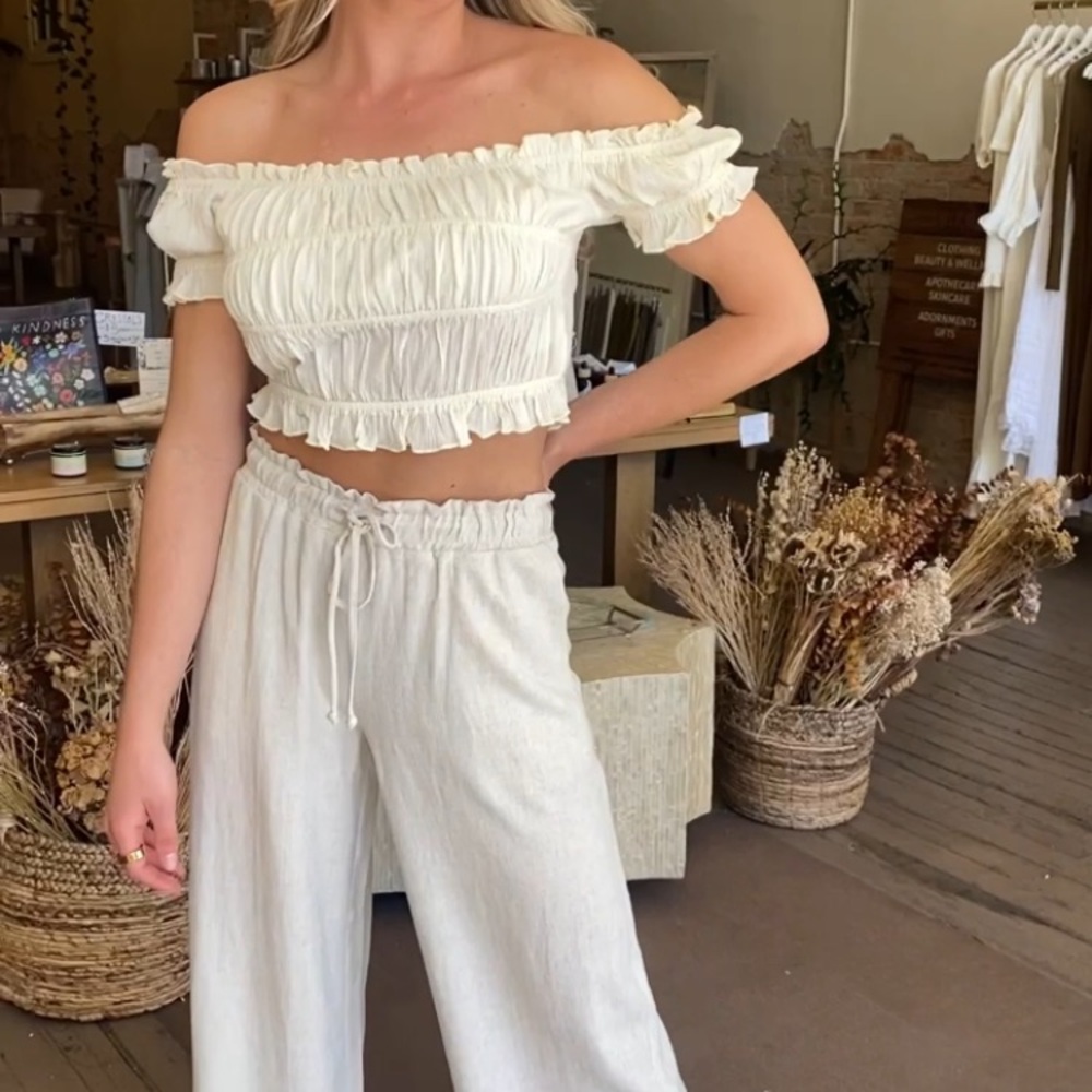 NLT NATURAL LINEN RAYON PANTS SIZE 3XL or 2Xl